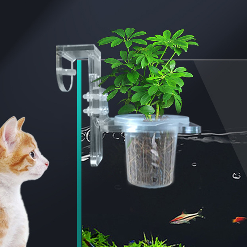Aquarium Planted Wall - Fish Tank Planting Cups Hydroponic Support