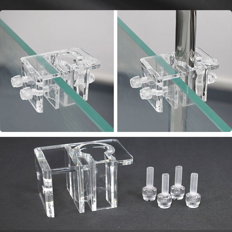 Aquarium Plant Holder - Fish Tank Acrylic Water Pipe Clamps