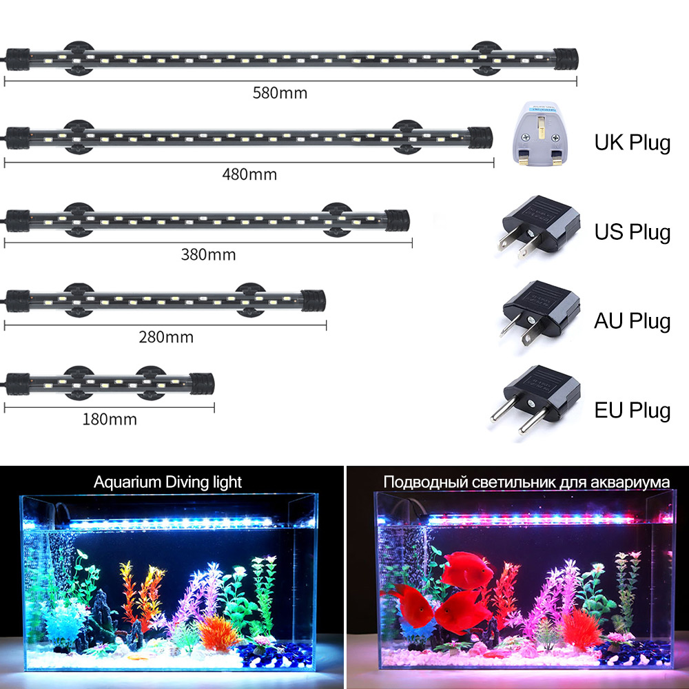 Aquarium Plant Grow Light - 90-260V Aquarium Light LED Waterproof Fish