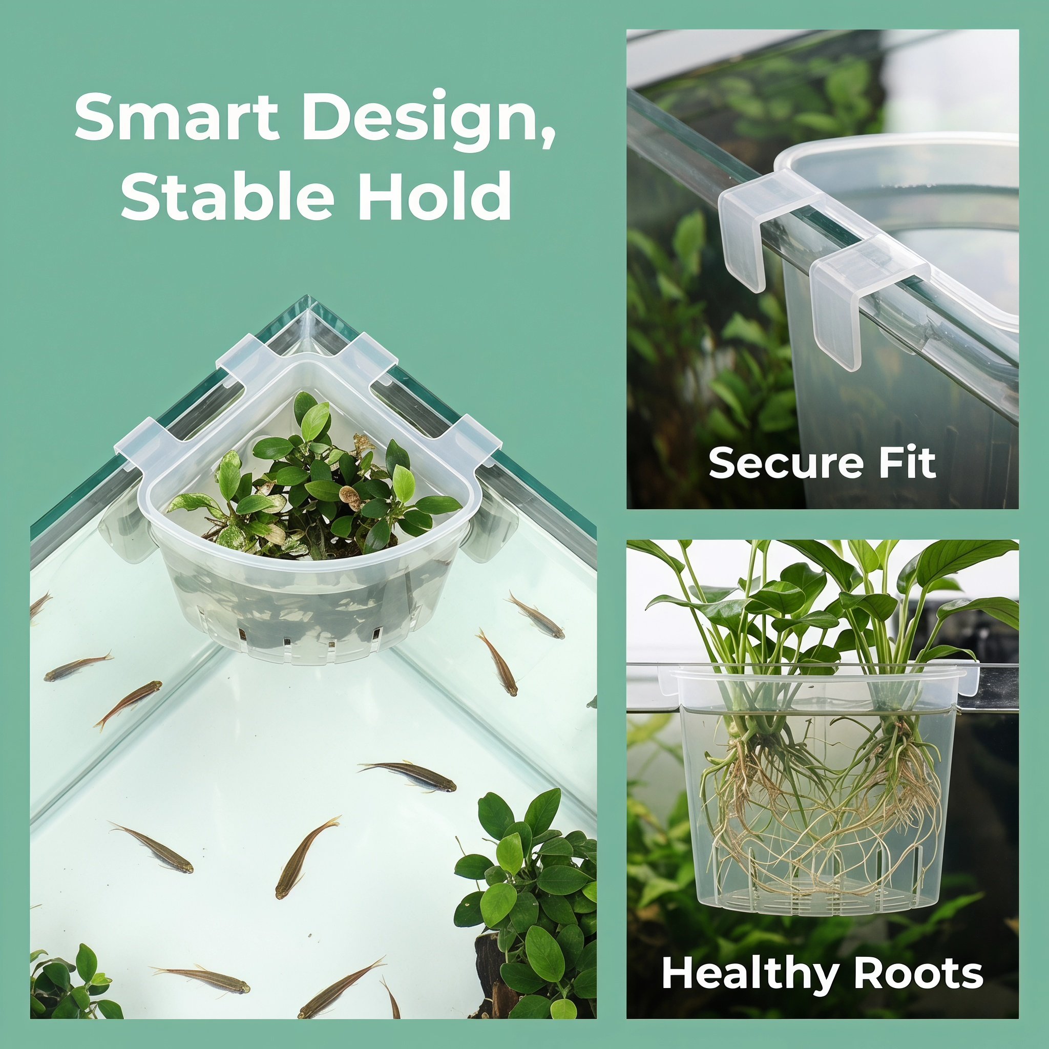 4Pcs Aquarium Hanging Corner P - Aquarium Plant Holder review and price
