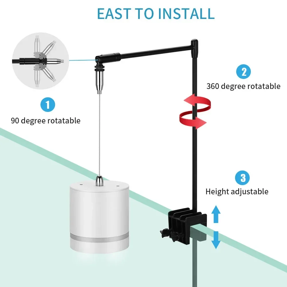Aquarium LED Hanging Clip Lamp - Planted Aquarium Hanging Light review and price