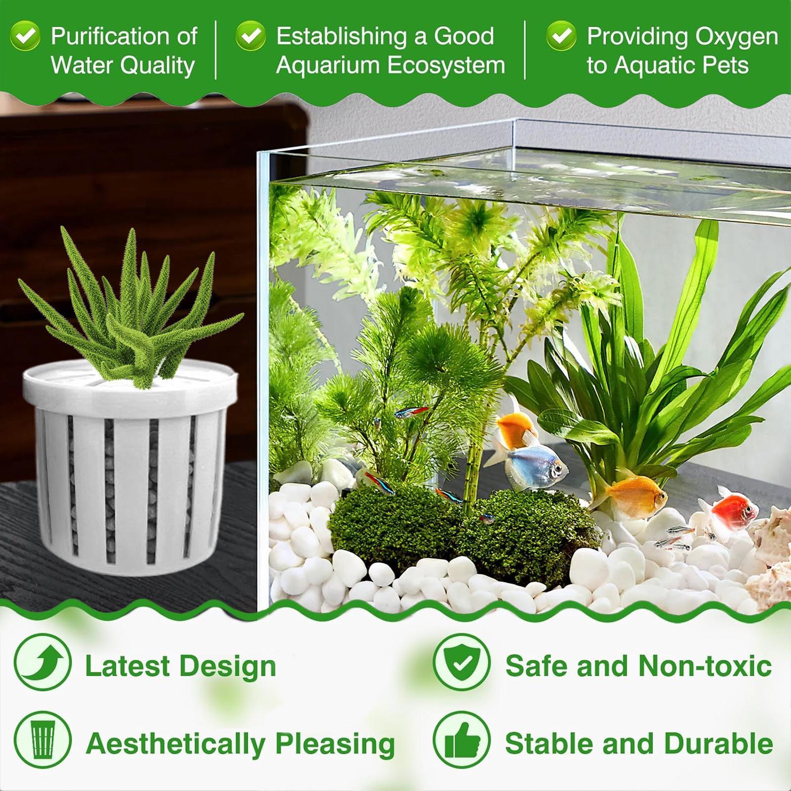 4 Pieces Aquarium Planter Pot  - Aquarium Plant Holder review and price